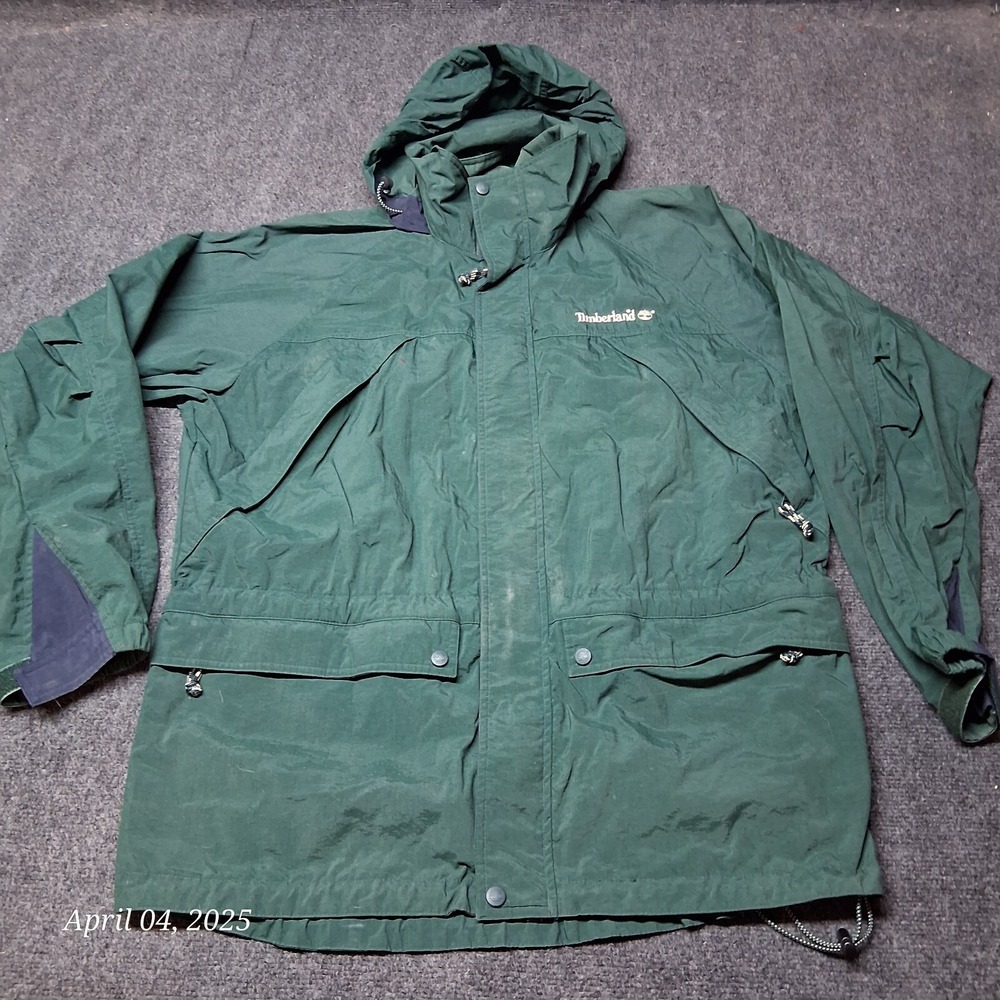 Timberland Lightweight‎ Nylon Windbreaker Hooded Jacket Men Size Medium